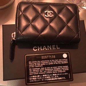 Chanel Zip Around Card Holder